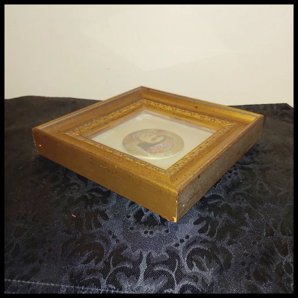 Edna Hibel Framed Porcelain Plaque *please read*